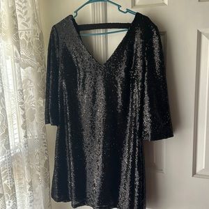 Black sequin dress
